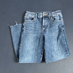 Express Women's Straight-Leg Jeans in Faded Blue